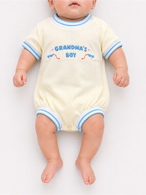 Vintage Pale Yellow Baby One-Piece Romper